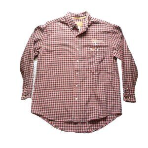Mossy Oak Shirt Adult Large Button Up Long Sleeve Plaid Flannel Embroidered Mens